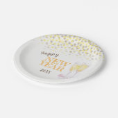 ハッピーニューイヤーパーティーシャンパン紙プレート ペーパープレート (アングル)