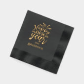 ハッピーニューイヤーパーティーフォイルスタンプナプキンズ 箔ナプキン (左)