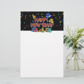 ハッピーニューイヤーパーティー帽子 便箋 (スタンド正面)