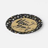 ハッピーニューイヤーパーティー紙プレート ペーパープレート (アングル)