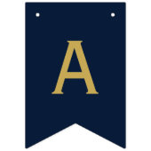 ハッピーニューイヤーパーティー2025ネイビーブルー金ゴールド バンティングフラッグ (第2の旗)