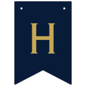 ハッピーニューイヤーパーティー2025ネイビーブルー金ゴールド バンティングフラッグ (第1の旗)