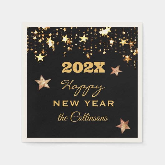 ハッピーニューイヤーパーティー スタンダードカクテルナプキン (正面)