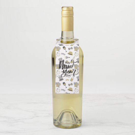 ハッピーニューイヤーパーティー ボトルネックタグ (ボトル)