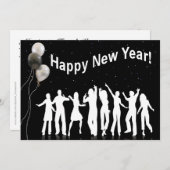 ハッピーニューイヤーパーティー 招待状 (正面/裏面)