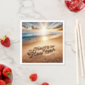 ハッピーニューイヤービーチサンライズ スタンダードカクテルナプキン (インサイチュ)