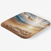 ハッピーニューイヤービーチサンライズ ペーパープレート (傾斜あり)