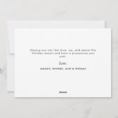 ハッピーニューイヤーファミリーホリデーカード シーズンカード (裏面)