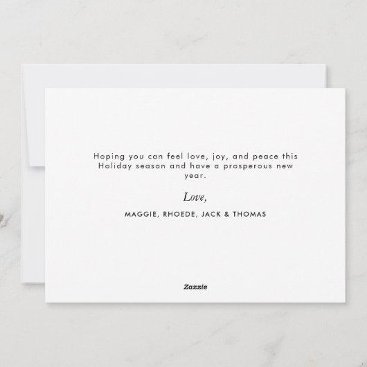 ハッピーニューイヤーファミリーホリデーカード シーズンカード (裏面)