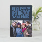 ハッピーニューイヤーファンキーおもしろいレトロ海軍の写真 シーズンカード (スタンド正面)