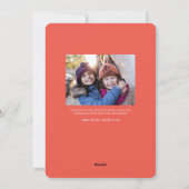 ハッピーニューイヤーファンキーおもしろいレトロ赤写真 シーズンカード (裏面)