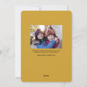 ハッピーニューイヤーファンキーおもしろいレトロ黒金ゴールド写真 シーズンカード (裏面)