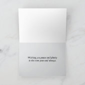 ハッピーニューイヤーファームレッドパーソナライズされたバーン カード (内部)