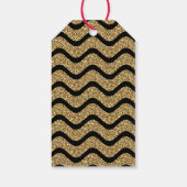 ハッピーニューイヤーフェイク金ゴールドグリッター ギフトタグ (裏面)