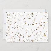 ハッピーニューイヤーフェイク金ゴールドスターと紙吹雪写真 シーズンカード (裏面)