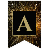 ハッピーニューイヤーフェスティバルゴールデン花火 バンティングフラッグ (第3の旗)