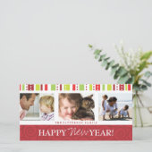 ハッピーニューイヤーフェスティバルスワール写真コラージュin赤 シーズンカード (スタンド正面)