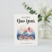 ハッピーニューイヤーフェスティバルハウス花火リアルティ シーズンポストカード (スタンド正面)