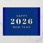 ハッピーニューイヤーフォイルホリデーハガキ 箔シーズンポストカード (正面)