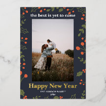 ハッピーニューイヤーフォイル1写真葉植物学