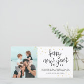 ハッピーニューイヤーフォトフェスティバルシック金ゴールド紙吹雪 シーズンカード (スタンド正面)