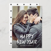 ハッピーニューイヤーフォトホリデー シーズンカード (正面/裏面)