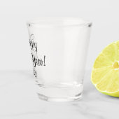 ハッピーニューイヤーブラックフォント ショットグラス (右)