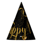 ハッピーニューイヤーブラック金ゴールド(12)パーティーハット パーティーハット (左)
