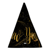 ハッピーニューイヤーブラック金ゴールド(12)パーティーハット パーティーハット (右)