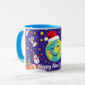 ハッピーニューイヤーブルーナイトマグ マグカップ (正面左)