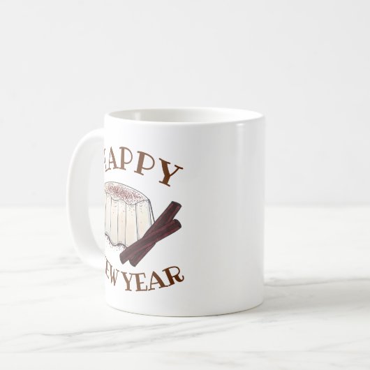ハッピーニューイヤープエルトリカプディング コーヒーマグカップ (正面左)