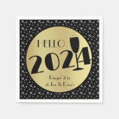 ハッピーニューイヤーペーパーナプキン スタンダードカクテルナプキン (正面)