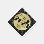 ハッピーニューイヤーペーパーナプキン スタンダードカクテルナプキン (角)