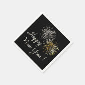 ハッピーニューイヤーホリデイ花火 スタンダードカクテルナプキン (角)