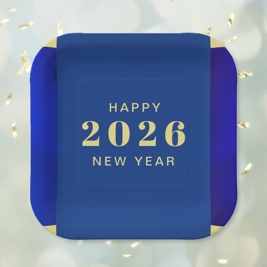 ハッピーニューイヤーホリデイ ペーパープレート