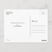 ハッピーニューイヤーホリデパーソナライズされたー ポストカード (裏面)