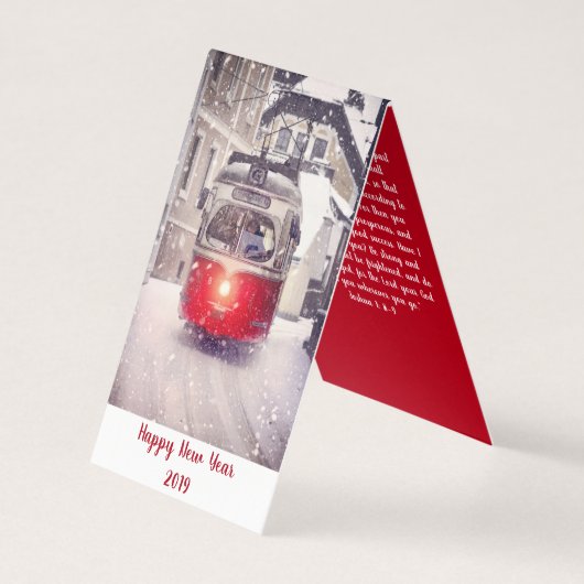 ハッピーニューイヤーホリデーカードジョシュア1:8-9 (正面)