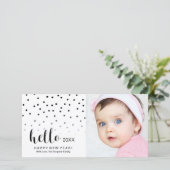 ハッピーニューイヤーホリデーモダンフォトドットハロー シーズンカード (スタンド正面)