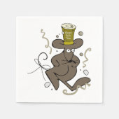 ハッピーニューイヤーマウス紙ナプキンズ スタンダードカクテルナプキン (正面)