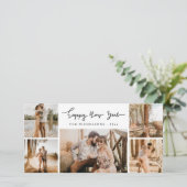 ハッピーニューイヤーミニマルスクリ数々のプトフォトホリデー シーズンカード (スタンド正面)