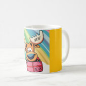 ハッピーニューイヤームース – フェスティバルお祝いデザイン コーヒーマグカップ (正面右)