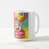 ハッピーニューイヤームース – フェスティバルお祝いデザイン コーヒーマグカップ (正面右)