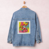 ハッピーニューイヤームース – フェスティバルお祝いデザイン デニムジャケット (ハンガー)