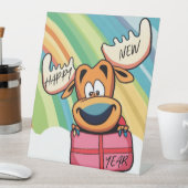 ハッピーニューイヤームース – フェスティバルお祝いデザイン 台座サイン (インサイチュ)