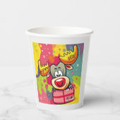 ハッピーニューイヤームース – フェスティバルお祝いデザイン 紙コップ (正面)