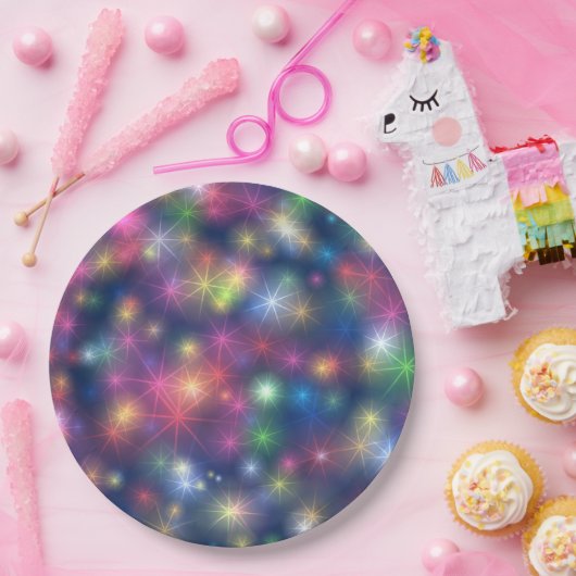 ハッピーニューイヤーメリークリスマスパーティーグリッタースター ペーパープレート (パーティー)