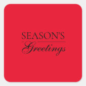 ハッピーニューイヤーメリークリスマスホリデーシーズン スクエアシール (正面)