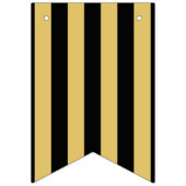 ハッピーニューイヤーモダンブラック金ゴールドパーティー バンティングフラッグ (第1の旗)