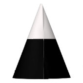 ハッピーニューイヤーモダンミニマルタイポグラフィブラック パーティーハット (裏面)