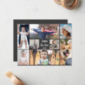 ハッピーニューイヤーモダン8写真 ノートカード (正面/裏面インサイチュ)